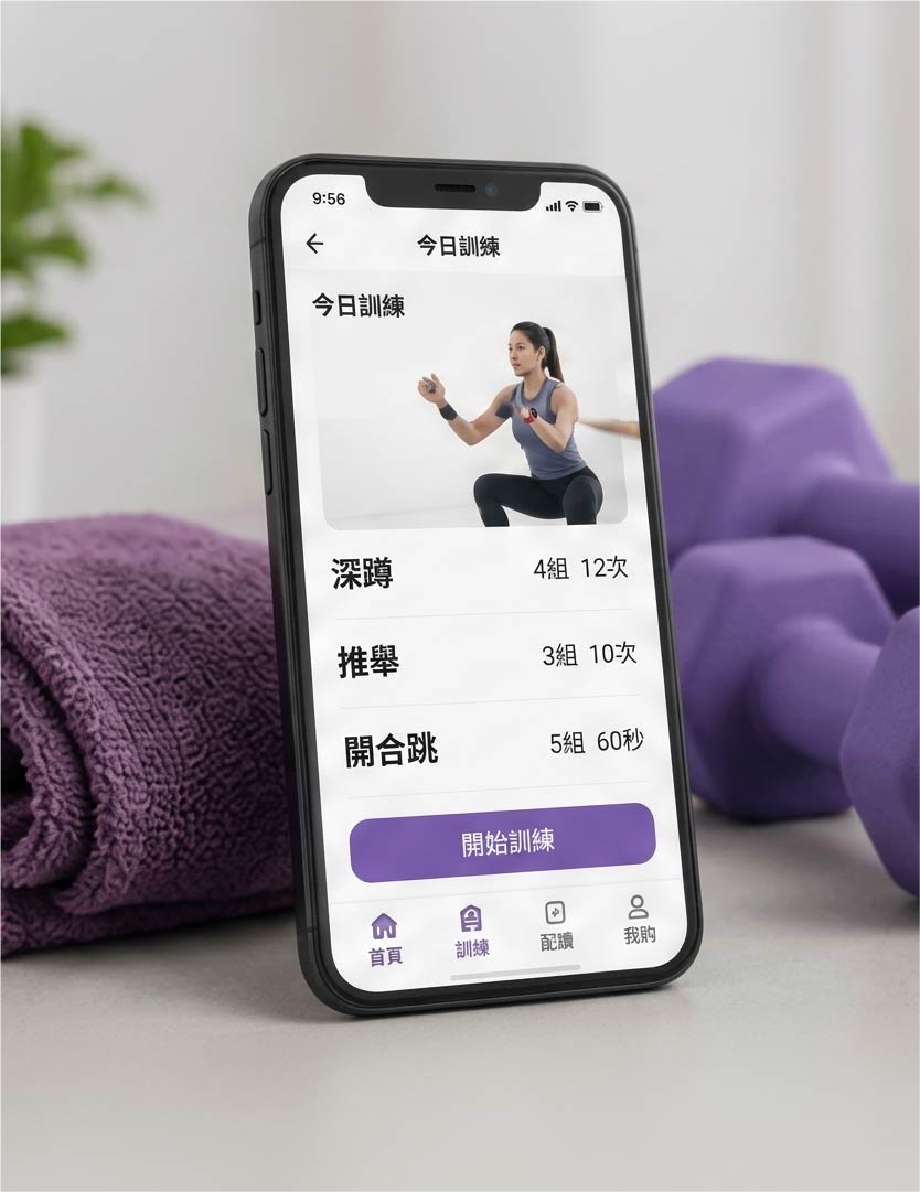 智慧啞鈴
藍芽健身追蹤 APP