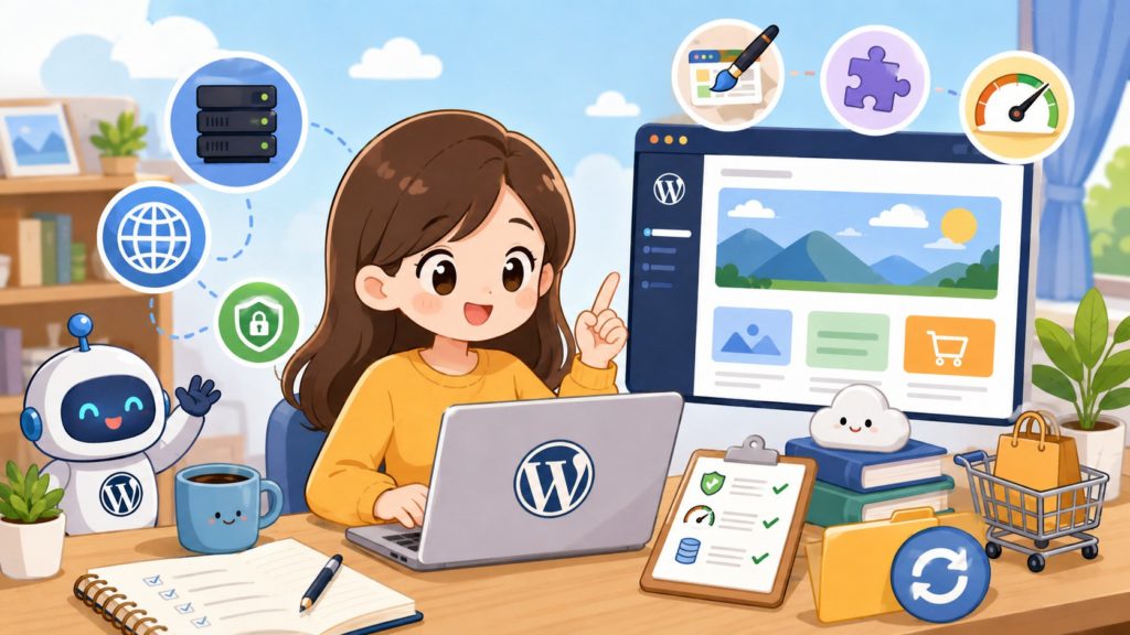 WordPress教學2026新手架站流程與網站設定封面圖
