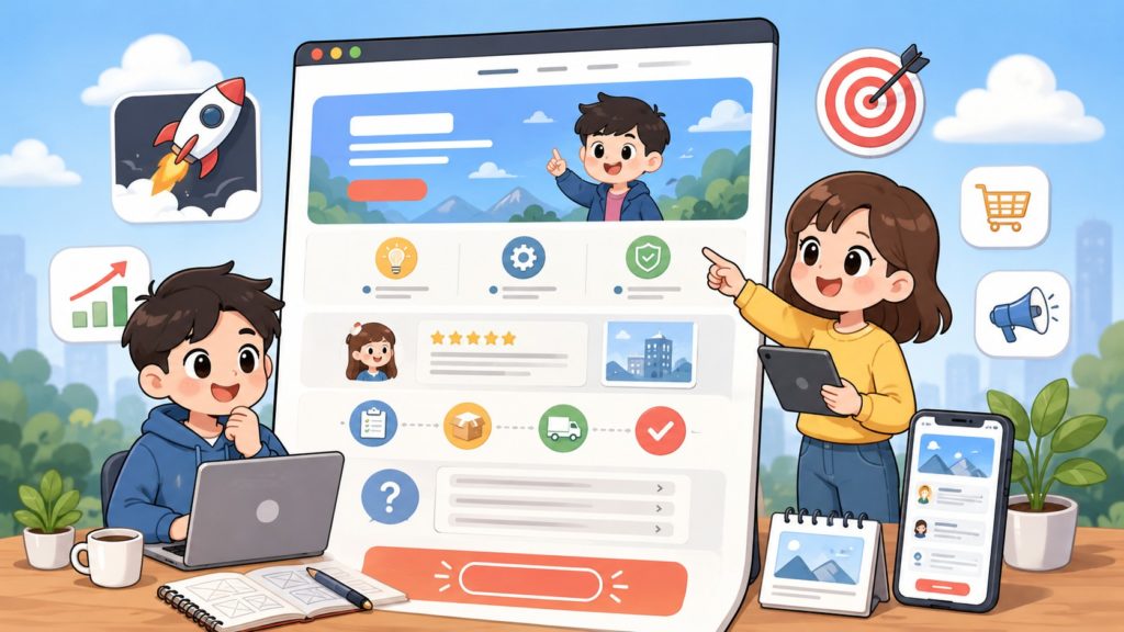 一頁式網站適合誰？示意一頁式網站的優缺點、SEO 限制、費用與適用情境。